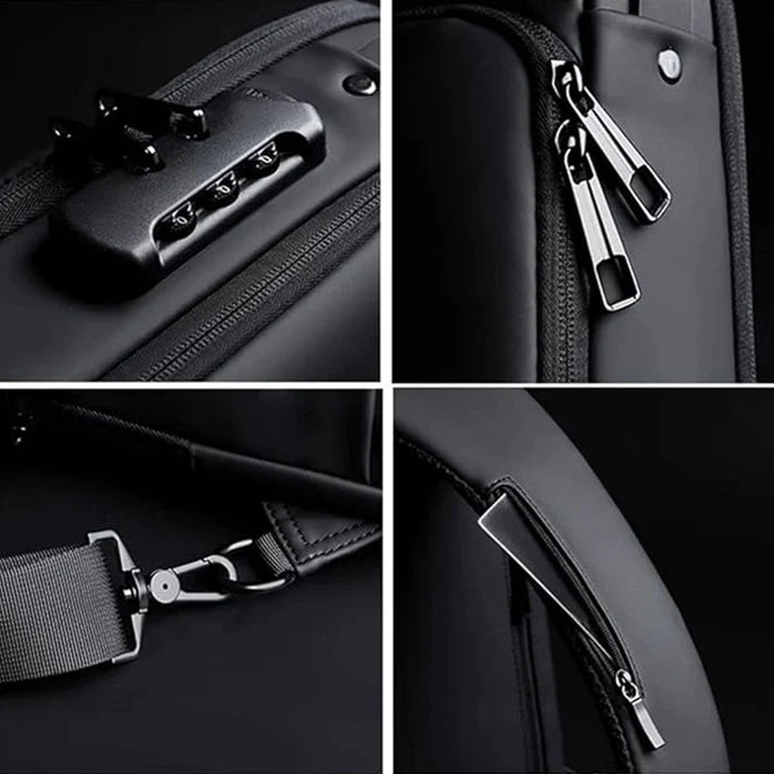 Anti-Theft Crossbody Sling Bag for Men & Women | USB Charging Port | Waterproof Chest Bag | Travel & Office Shoulder Backpack