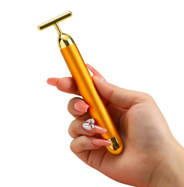 24K Gold Energy Beauty Bar Electric Vibration Facial Massage