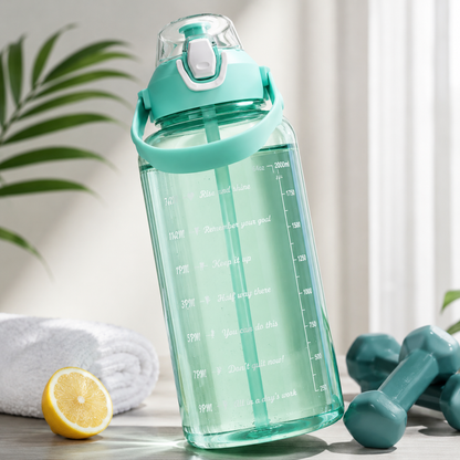 2 Litre Large Capacity Leakproof Sports Water Bottle (1 Pc)
