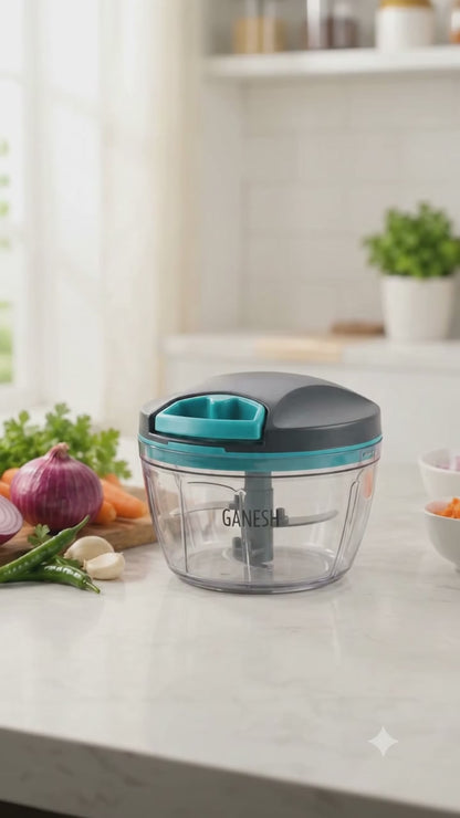 GANESH Wonder Chopper 470ml Manual Vegetable Cutter & Food Chopper