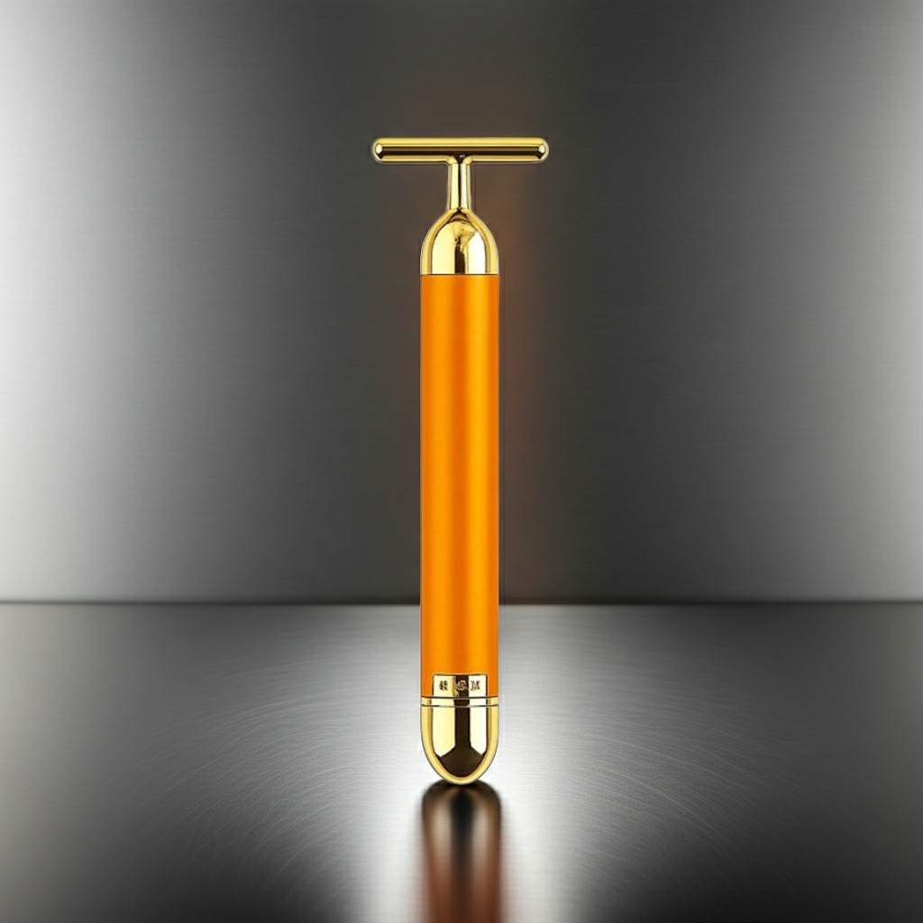 24K Gold Energy Beauty Bar Electric Vibration Facial Massage
